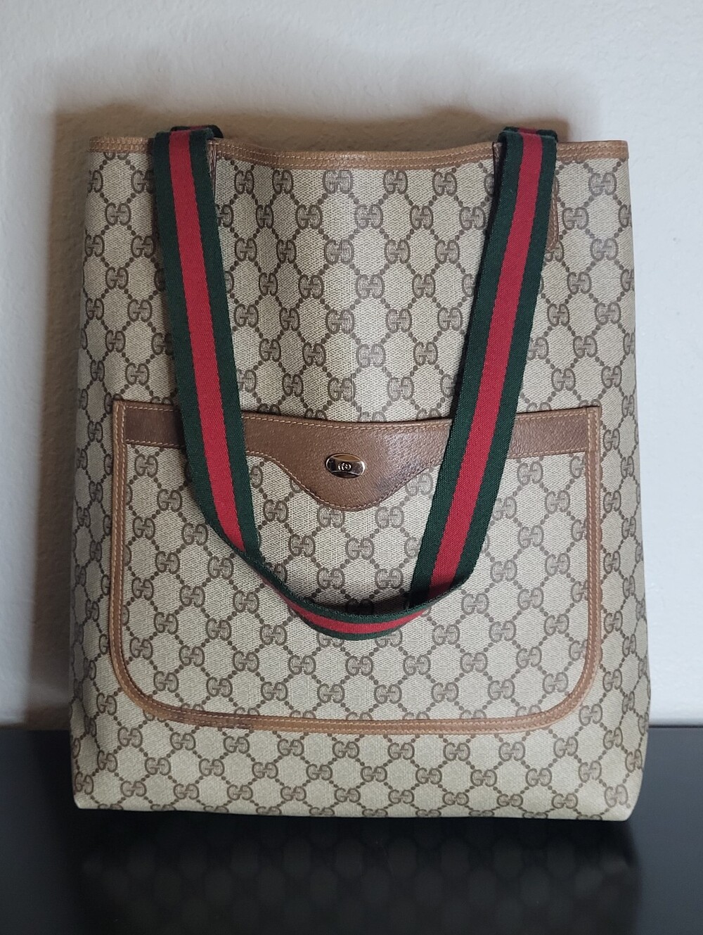 Gucci Vintage GG Tote Sherry line